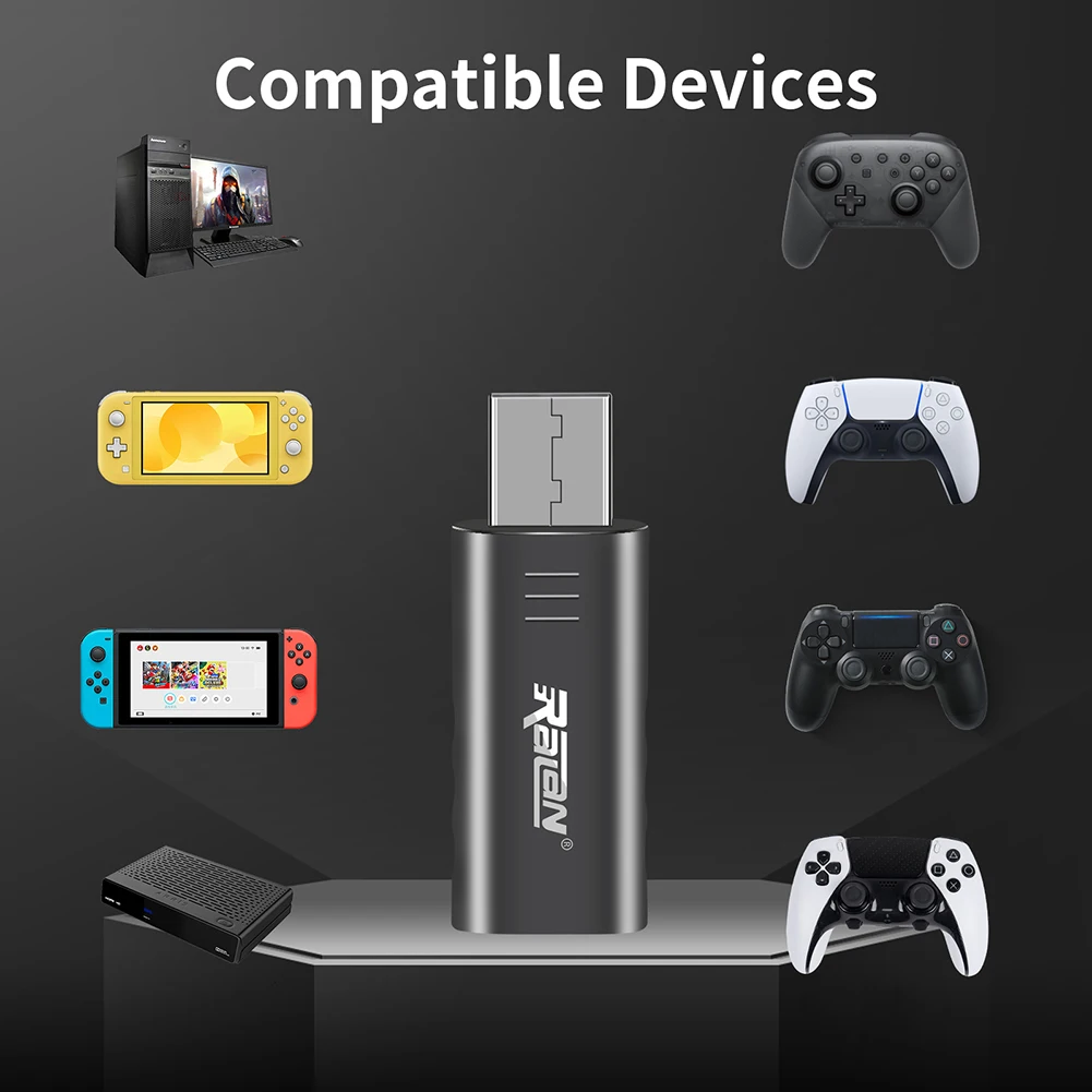 게임패드 변환기 USB 수신기 블루투스 호환 5.3 무선 어댑터 컨트롤러용 USB 무선 컨트롤러 어댑터