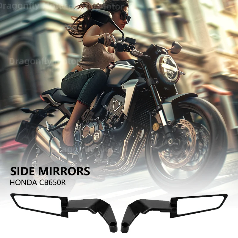 

For Honda CB650R CB650 R Motorcycle Mirrors Stealth Winglets Mirror Kits To Rotate Adjustable Mirrors