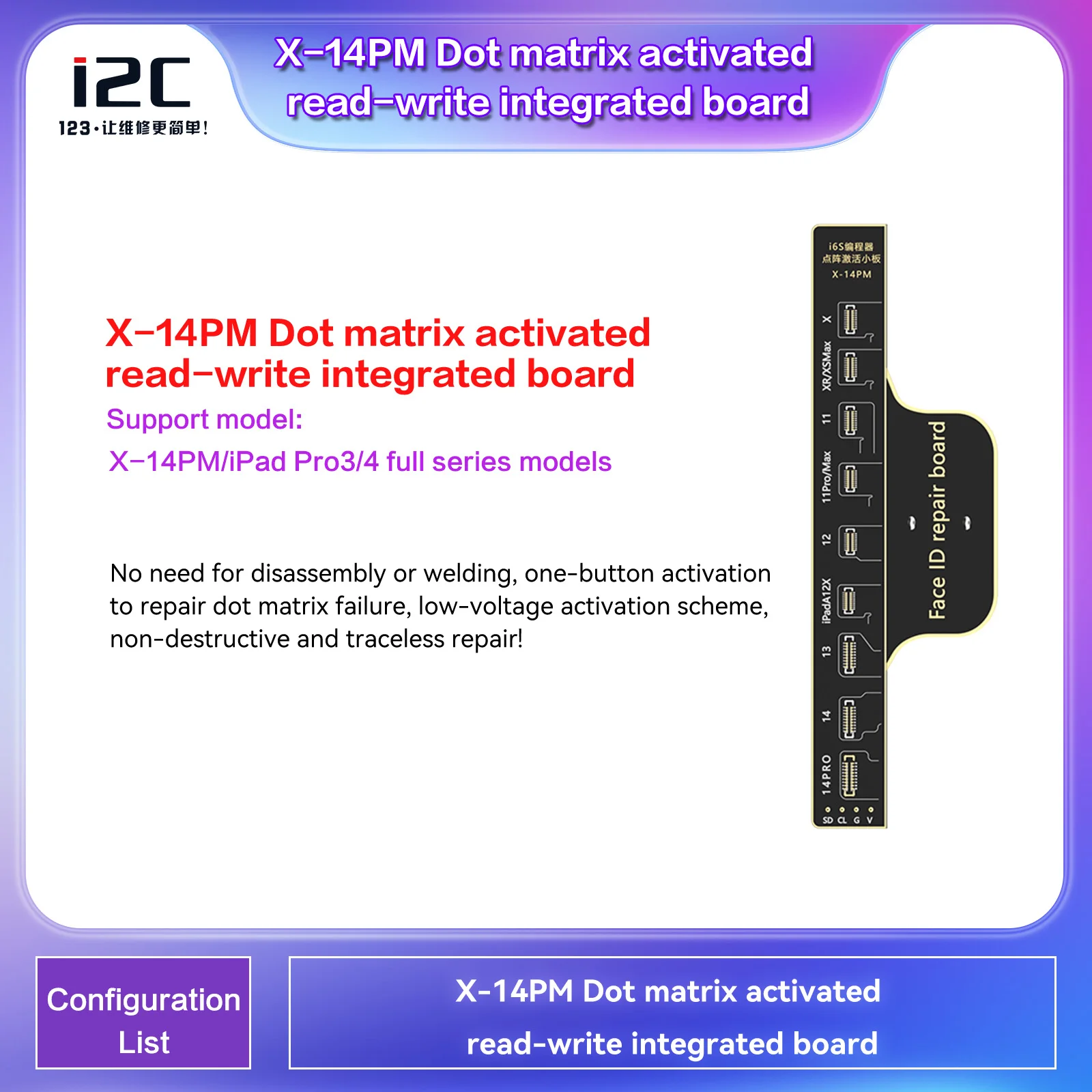I2C A8S Programmer For iPhone 6-14/15 PM Battery/Dot Matrix