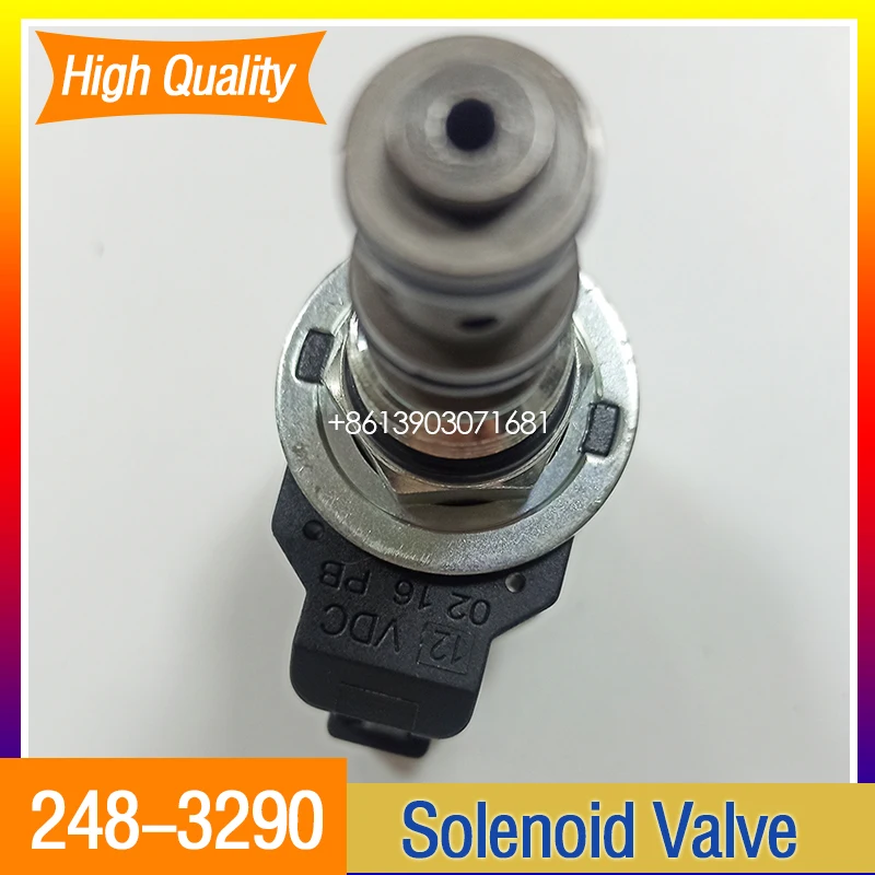 248-3290 Engine Stop Solenoid 2483290 Excavator Accessories Solenoid Valve for Caterpillar 414E 416E 953C