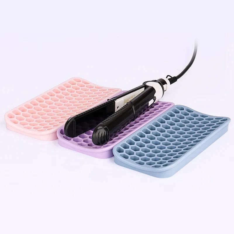 

Silicone Heat Resistant Pad for Hair Straightener Flat Iron Curling High Temperature Insulation Anti-Scald Mat Hair Styling Tool