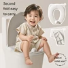 Baby Folding Travel Potty Training Seat For Round & Oval Toilets Toddlers Portable Non-Slip Folding Potty Seat Potty Seat Cover 2
