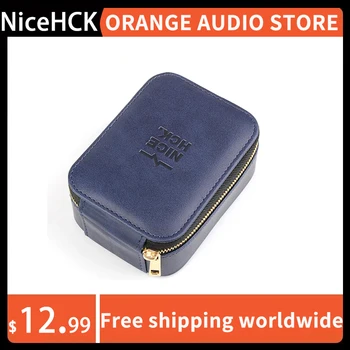 NICEHCK 네트 포켓 휴대용 PU 케이스, 대용량 지퍼 이어버드 보관함, F1 MK4 용 케이블 정리함 이어폰 액세서리