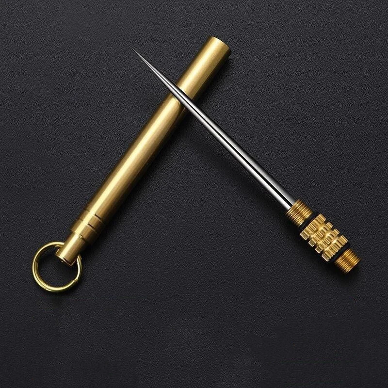  Self Defense Weapon Survival Tool Portable Outdoor Camp Equipment Fruit Picks Titanium Toothpick Brass Knuckels Weapon 