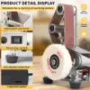Mini Belt Sander Electric Sanding Polishing Grinding Machine 7 Variable Speed with Grinding Wheel for Polishing Wood Acrylic 5
