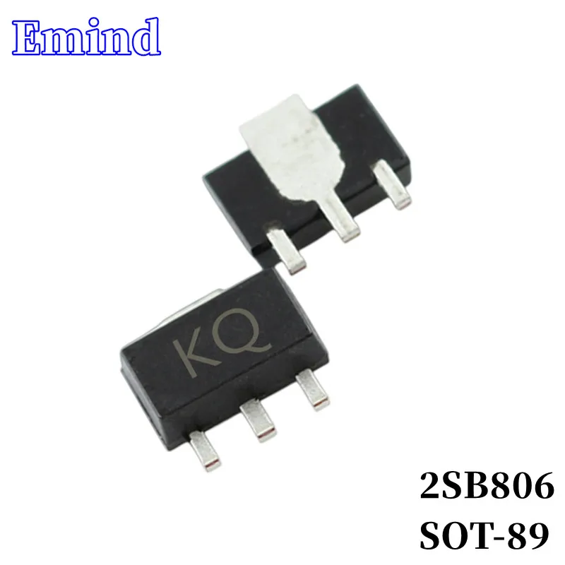 

100Pcs 2SB806 SMD Transistor Footprint SOT-89 Silkscreen KQ Type PNP 120V/1.2A Bipolar Amplifier Transistor