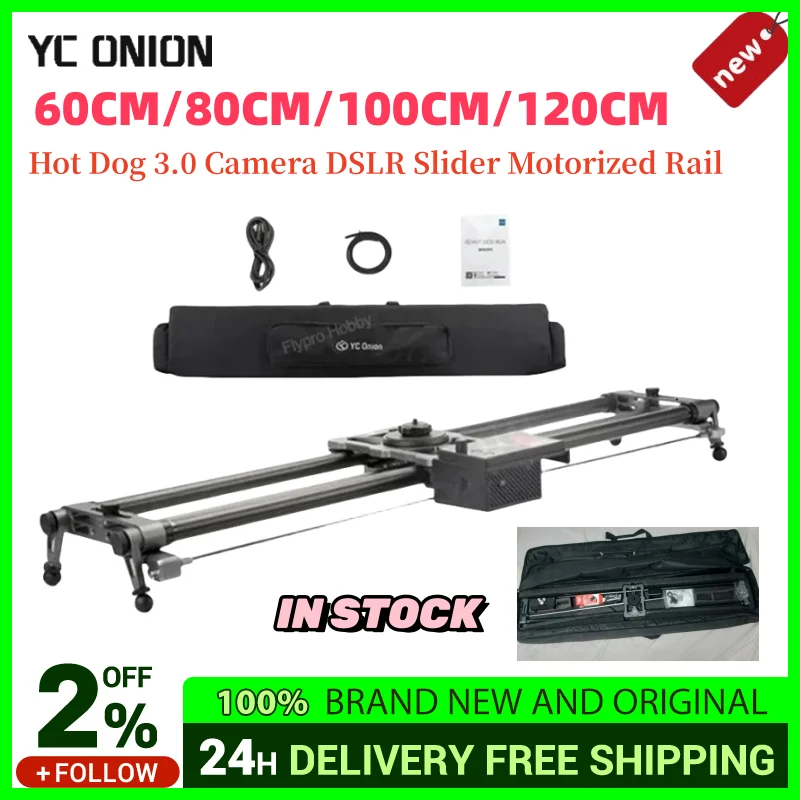 YC Onion Hot Dog 3.0 Camera DSLR Slider Motorized Rail Dolly App Control Phone Video Shooting Super Low Noise Motor 60-120CM