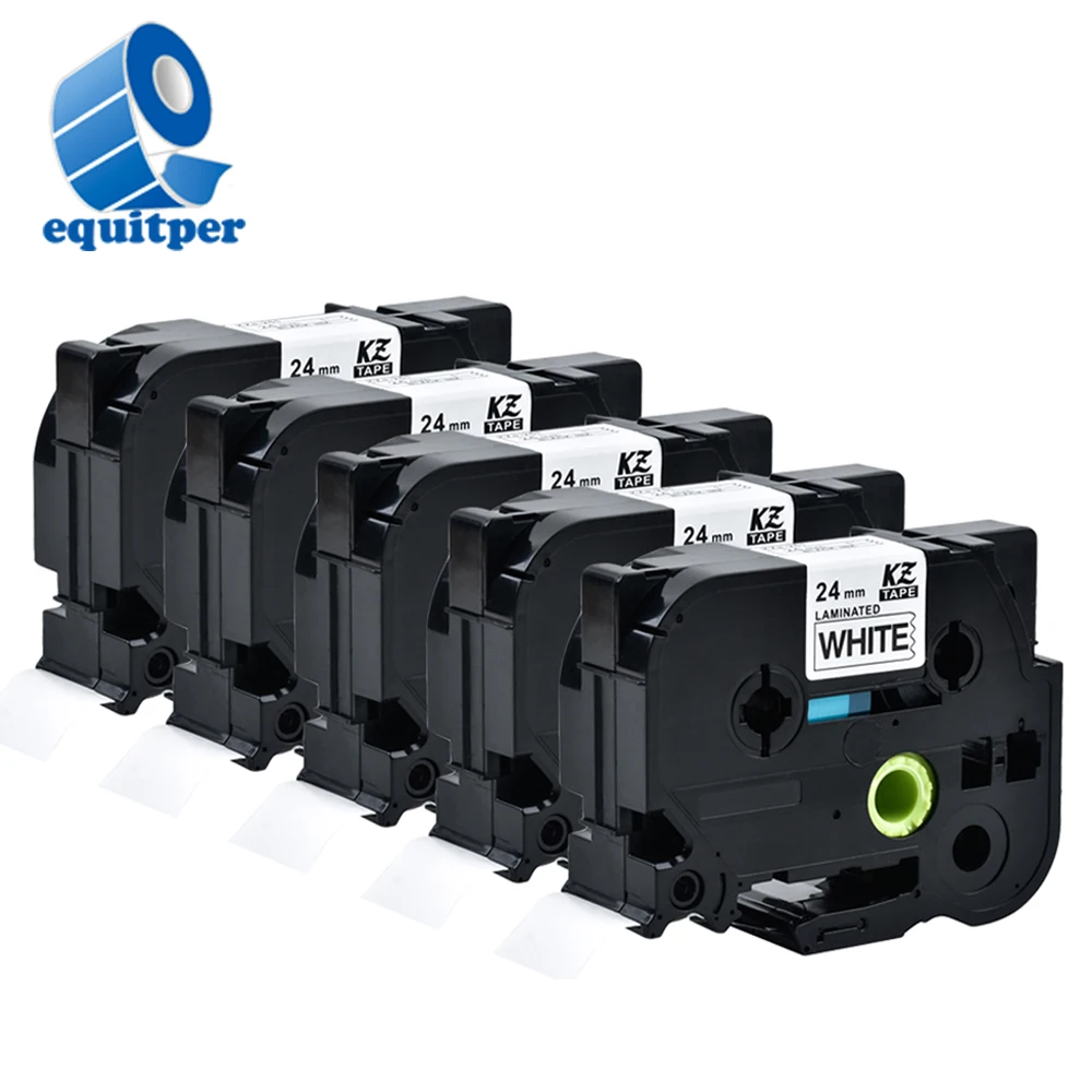 

EQUITPER 24MM*8M Compatible for Brother Label Printer Ribbon PET Suitable For KZe Series Of High-quality Coated Label Ribbon