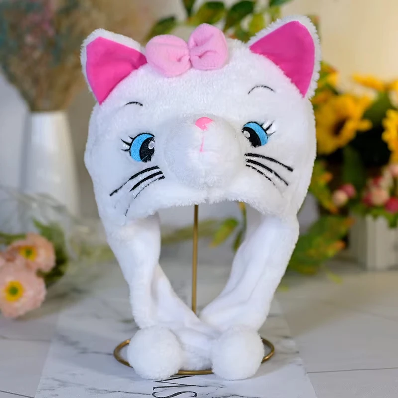 Plush Cute Rabbit Panda Tiger Puppy Animal Hat Funny Cartoon Kawaii Hat for Women Girls Halloween Christmas Cosplay Party Cap 4