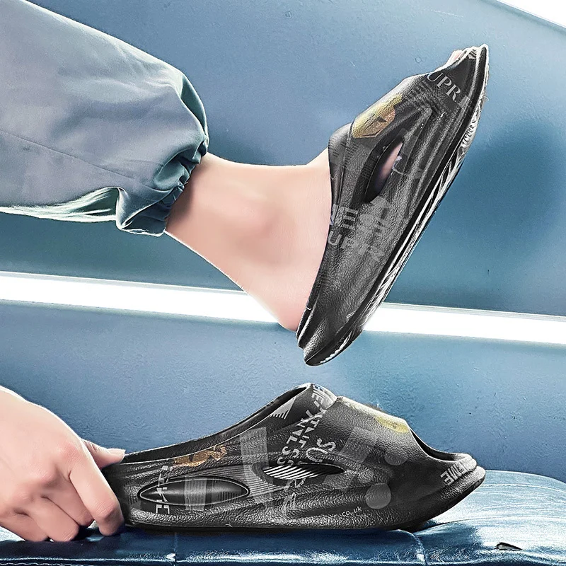 Slip-Hausschuhe für Herren, rutschfest, mit dicker Sohle, weiche Schaumstoff-Slipper, bequeme Slipper für drinnen und draußen_voghion.com