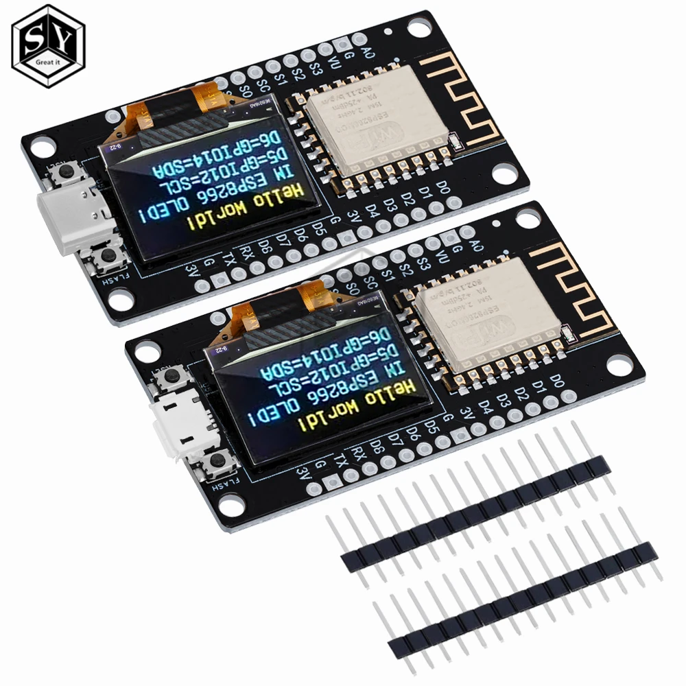 NodeMCU-ESP8266-Development-Board-With-0-96-Inch-OLED-Display-CH340G ...