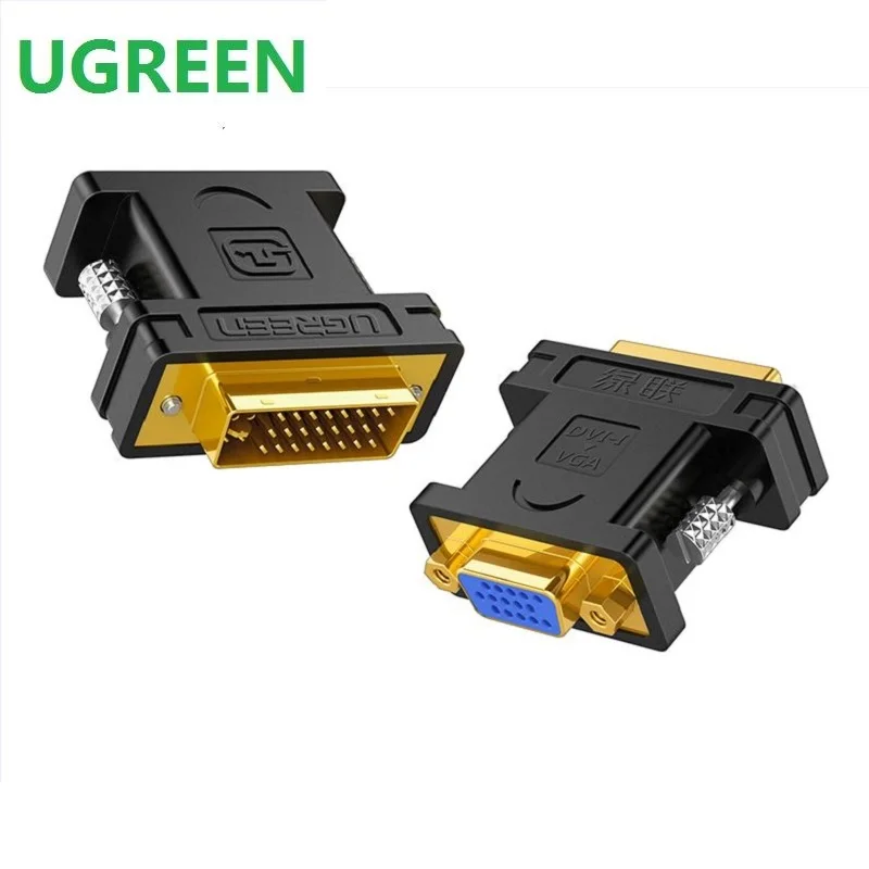 Ugreen Adapter DVI 24+5 Male to VGA Female Gold Plated for Computer PC Host Laptop 1080P Converter