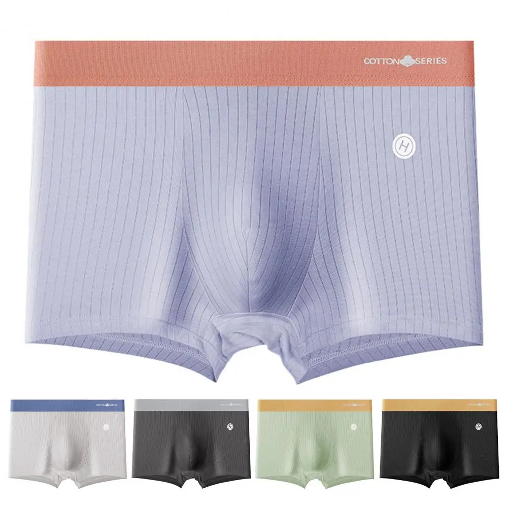 

Men Cotton Boxers Comfortable Men Underwear Breathable Quick Dry Men's Boxers with U Design Plus Size for Moisture-wicking