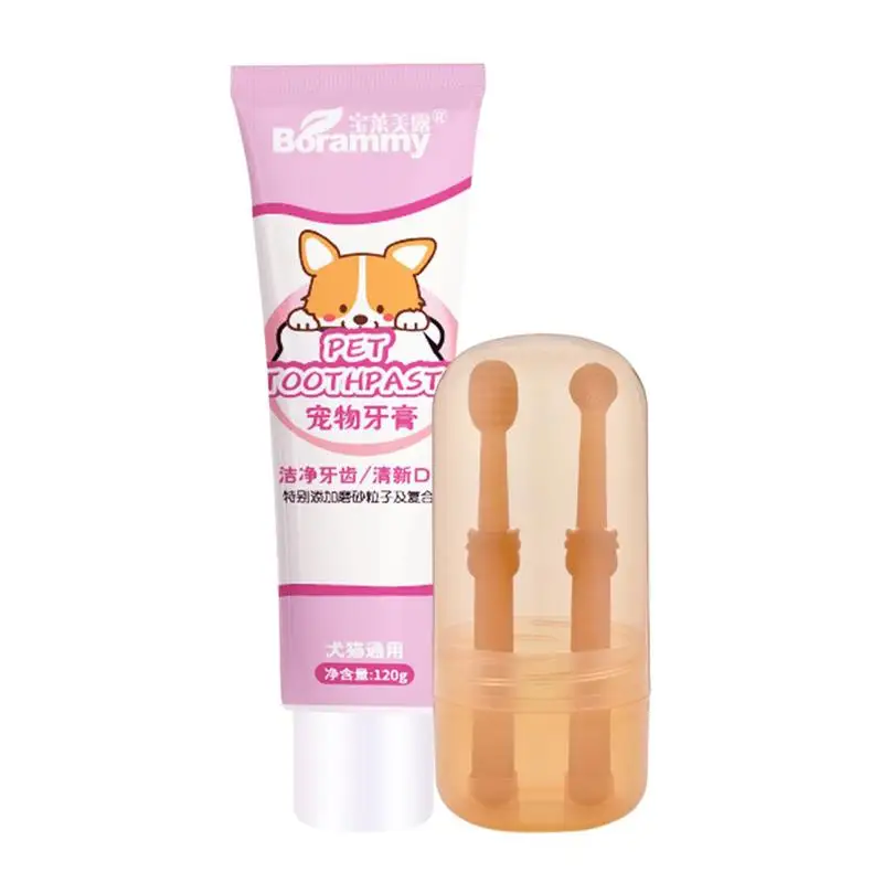 

Dog Toothpaste And Toothbrush Flexibrush Pet Toothbrush Reuseable Pet Teeths Cleaning Burhs Soft Double Head Brush For Pets