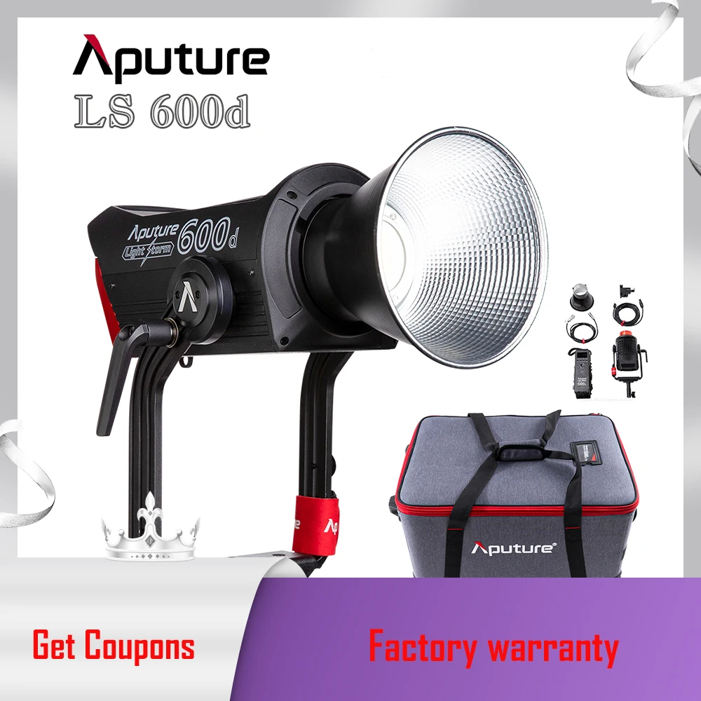 Aputure-LS 600d 5600K 600W LED 조명, 스톰 전문 비디오 조명 일광 w 앱 제어 사진 V-마운트