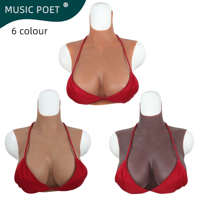 MUSIC POET D-Cup Realistic Artificial Breast Fake Big Boobs Tits