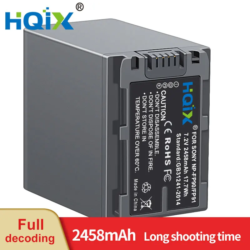 

HQIX for Sony DCR-DVD103 DVD105 DVD202 DVD205 DVD403 DVD404 DVD405 DVD304 DVD305 DVD203 HC3Camera NP-FP90 Dual Battery Charger