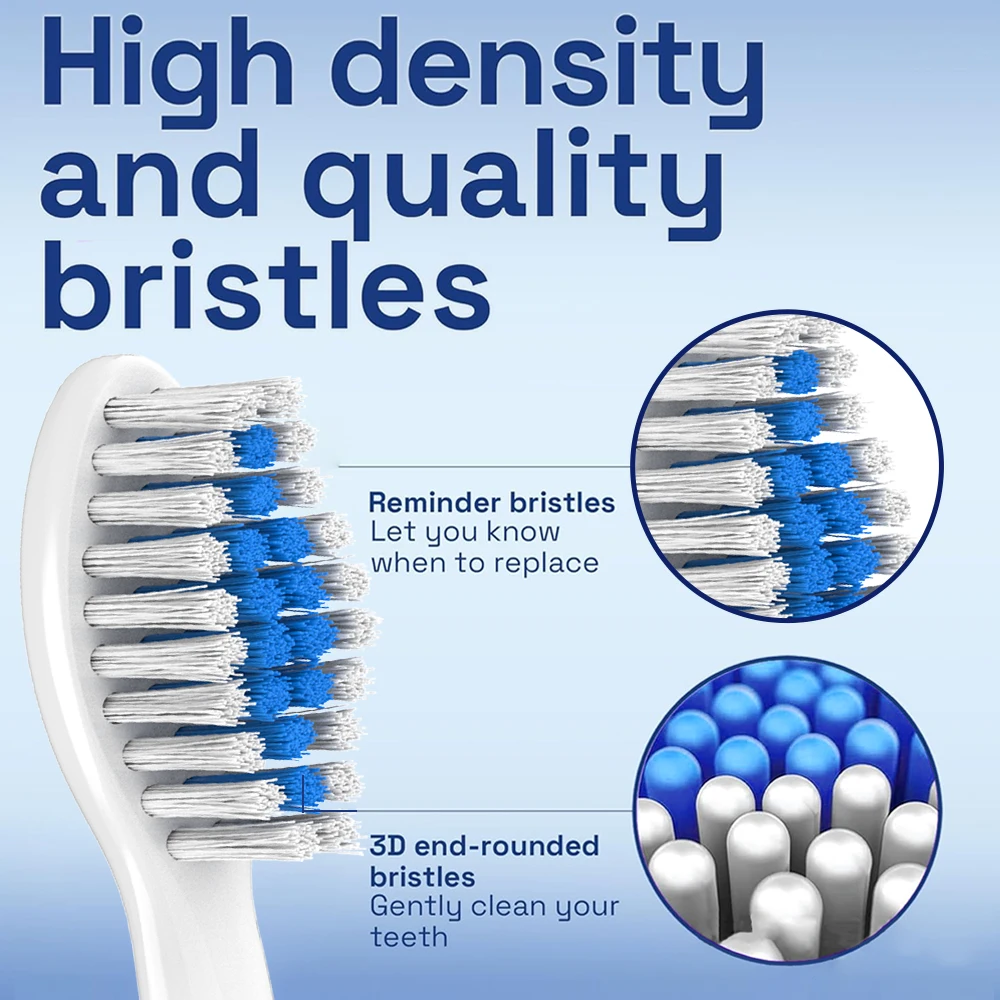 2/4/8/12/20 Pcs Soft Brush Heads Compatible with Philips Electric Toothbrush, Replacement Toothbrushes Head Refill for 1100 2100