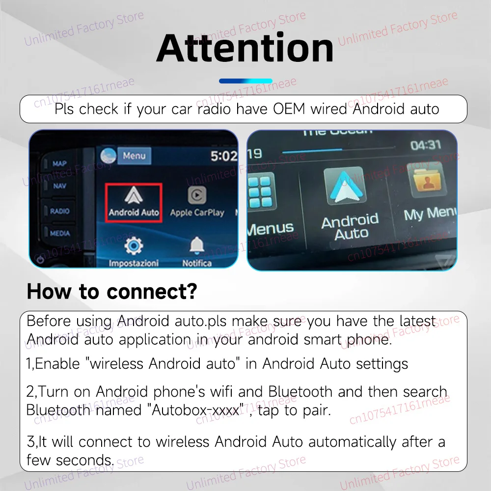 New Mini Android Auto Wireless Adapter for Toyota C-HR CHR USB Type-C Dongle Smart AI Box Car OEM Wired Android Auto to Wireless