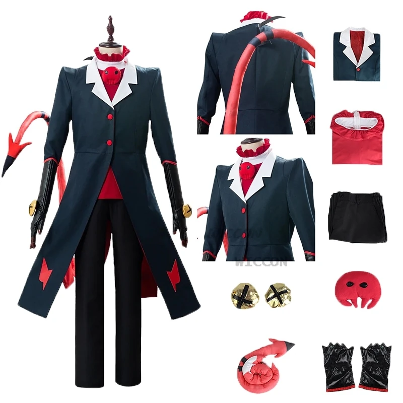 

Anime Hasbin Cosplay Hotel Blitzo Cos Helluva Cosplay Costume Man Uniform Boss Halloween Carnaval Clothing Suit Hasbin