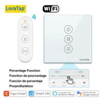 LoraTap 4th Tuya Roller Shutter Blinds Curtain Switch Remote Control Percentage Operate work with Google Home Alexa Smart Life