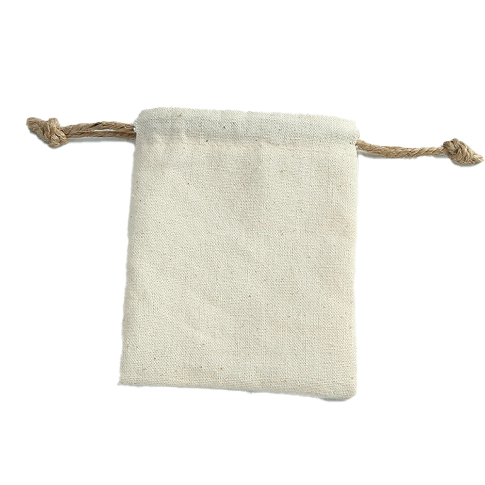 10 stücke Weiß Kordelzug Baumwolle Taschen Musselin Beutel Für Schmuck Verpackung Geschenk Süßigkeiten Hochzeit Party Gefälligkeiten Lagerung Wohnkultur – Detail 9