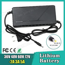 36V 48V 60V 72V 충전기 2A 3A 5A 리튬 배터리 팩 42 54.6 67.2 84V 10 13 16 20S DC EU 스마트 지능형 고속 충전 충전
