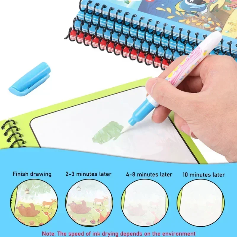 Children Reusable Coloring Book Magic Water Drawing Book DIY Kindgarten Graffiti Painting Drawing Toys Early Education Toys educational toys water drawing book drawing toy educational drawing toy water drawing books