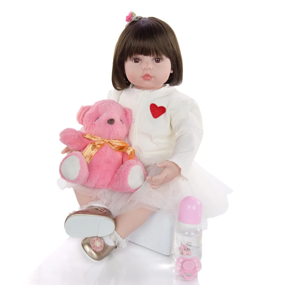 

Bebe reborn doll 60cm Silicone reborn baby doll adorable Lifelike toddler Bonecas girl menina de surprice doll gift