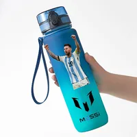 650ml Lionel Messi Blue PC Safe Portable Sports Outdoor Football Star Water Bottle Large Capacity Bottle Messi Fans Gifts 2