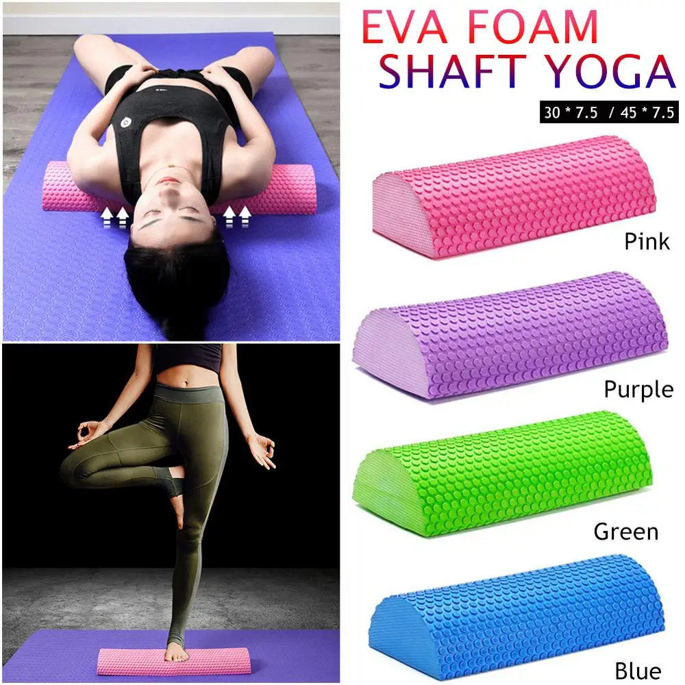 Description Picture 5 of item30/45cm Half Round EVA Massage Foam Roller Yoga Pilates Fitness Equipment Balance Pad Yoga Blocks With Massage Floating Point