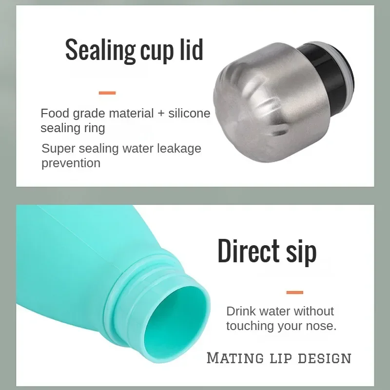 Telescopic Silicone Water Bottle Portable sports cup folding water kettle suitable both hot and cold sports water Bottle fitness