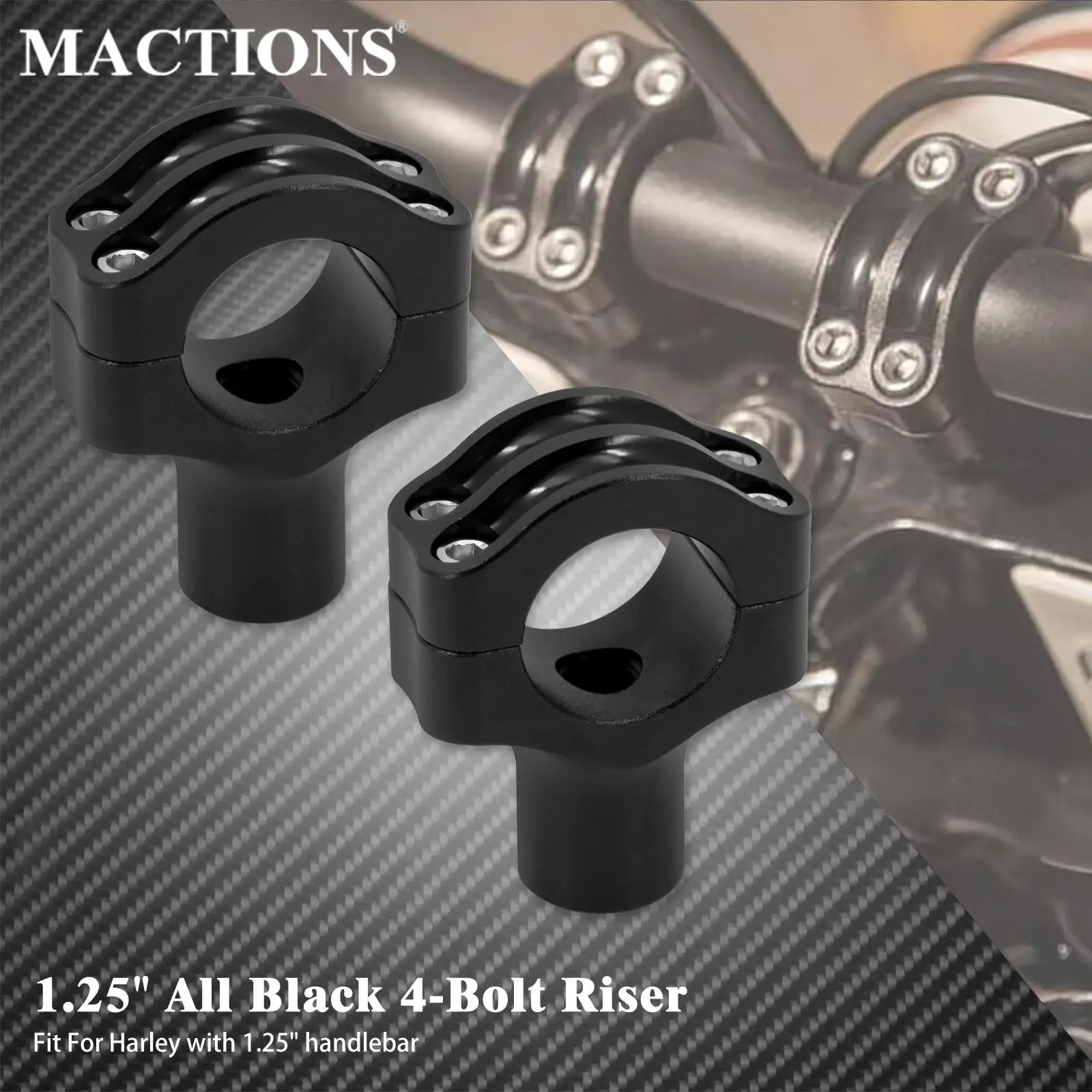 MotorcycleBlack12532MM4BoltsHandlebarRiserClampForHarleySportsterXLDynaTouring.jpg