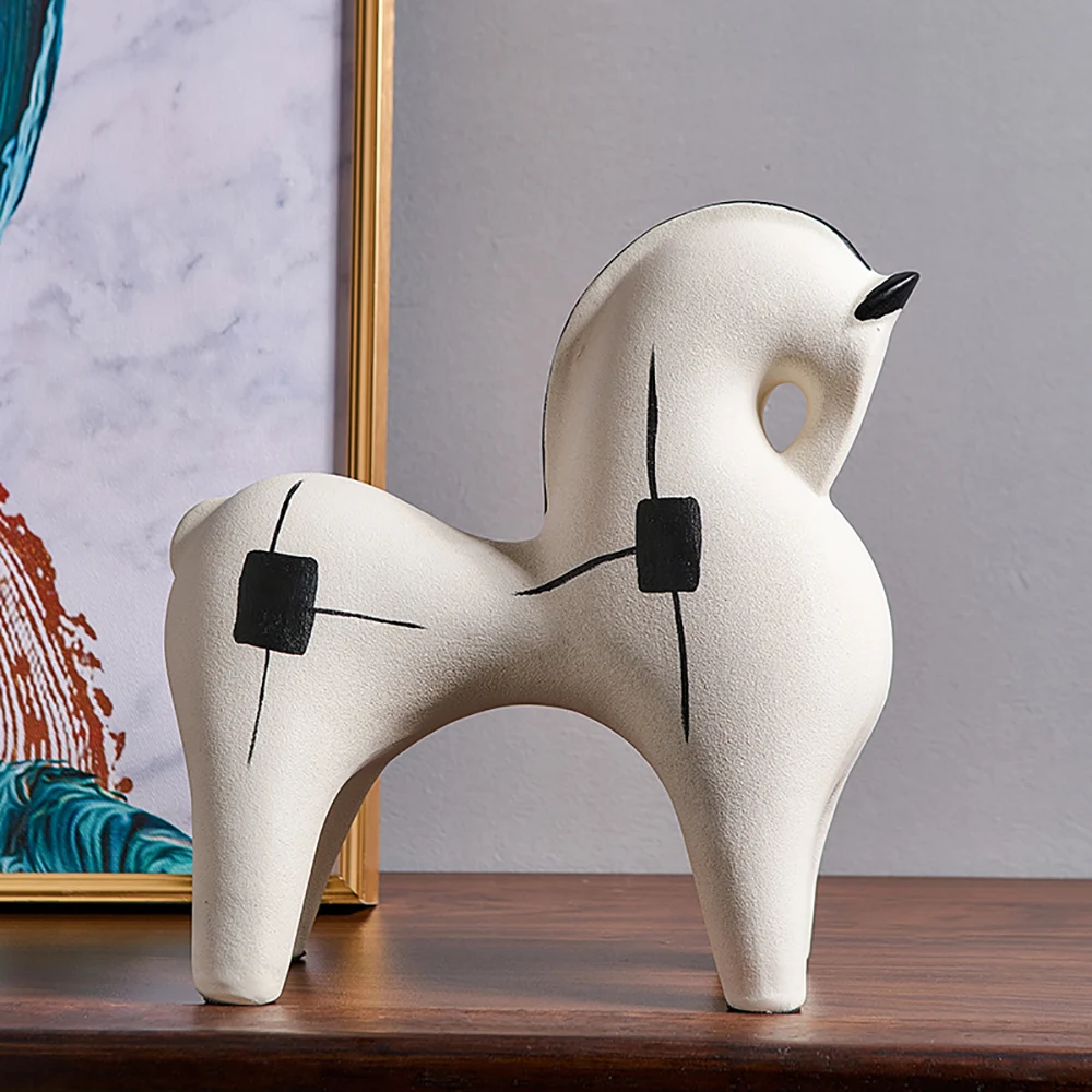 Abstract Horse Sculpture Creative Room Decor Resin Products Living Room