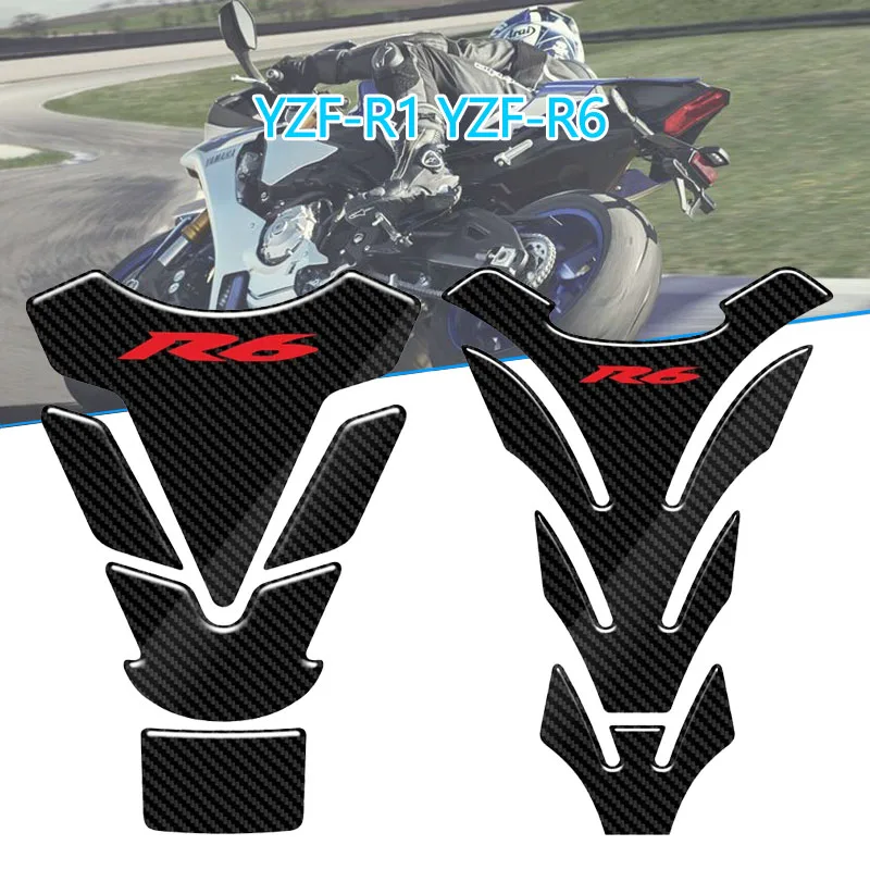 For YAMAHA YZF-R1 YZFR1 YZF-R6 YZFR6 YZF R1 R6 5D Motorcycle Tank Pad Protector Decal Stickers