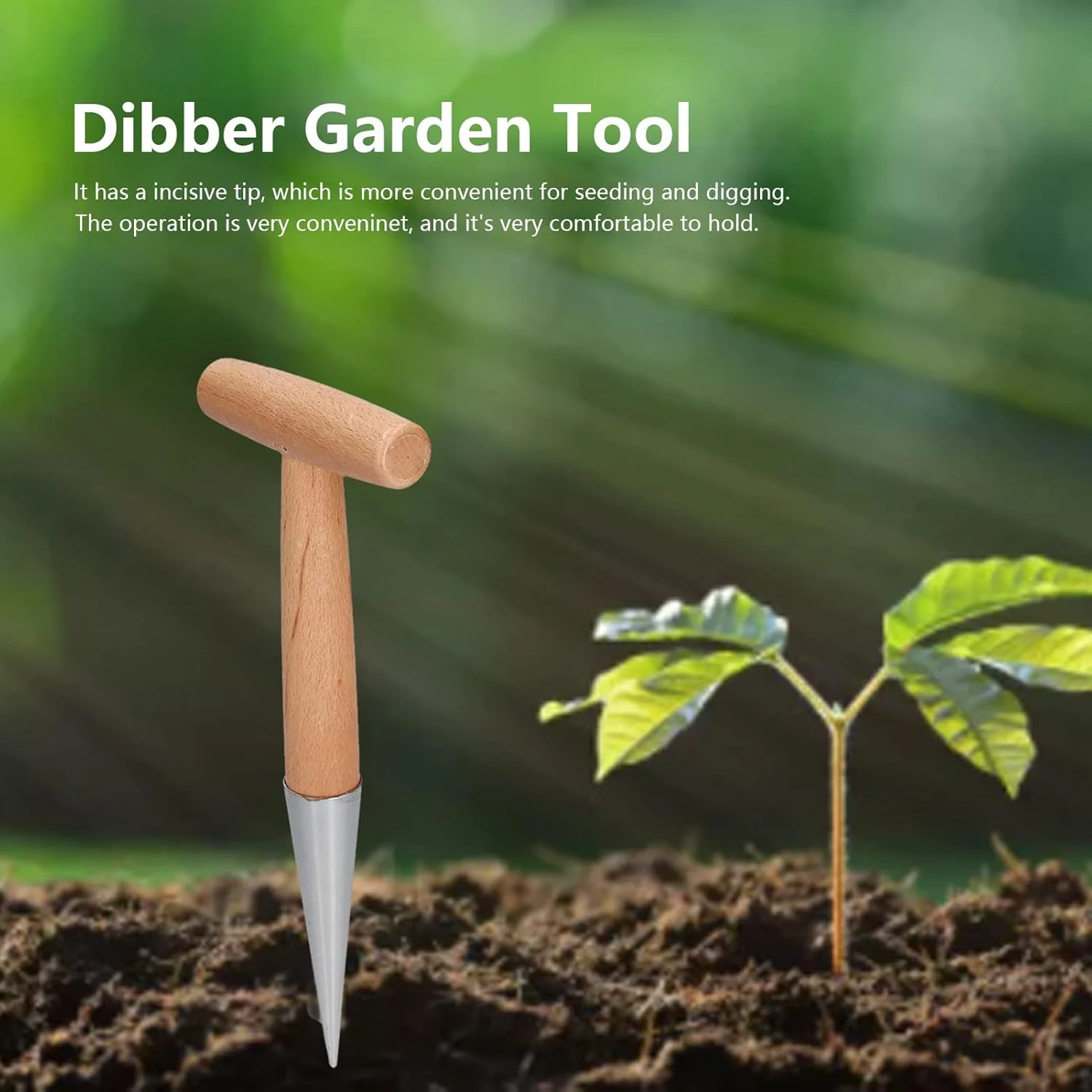 Seed Dibber, Bulb Dibber, Portable  Plant Bulb Seeder, Hand Held Bulb Planter for  Daffodil Crocus Garden Tool 3