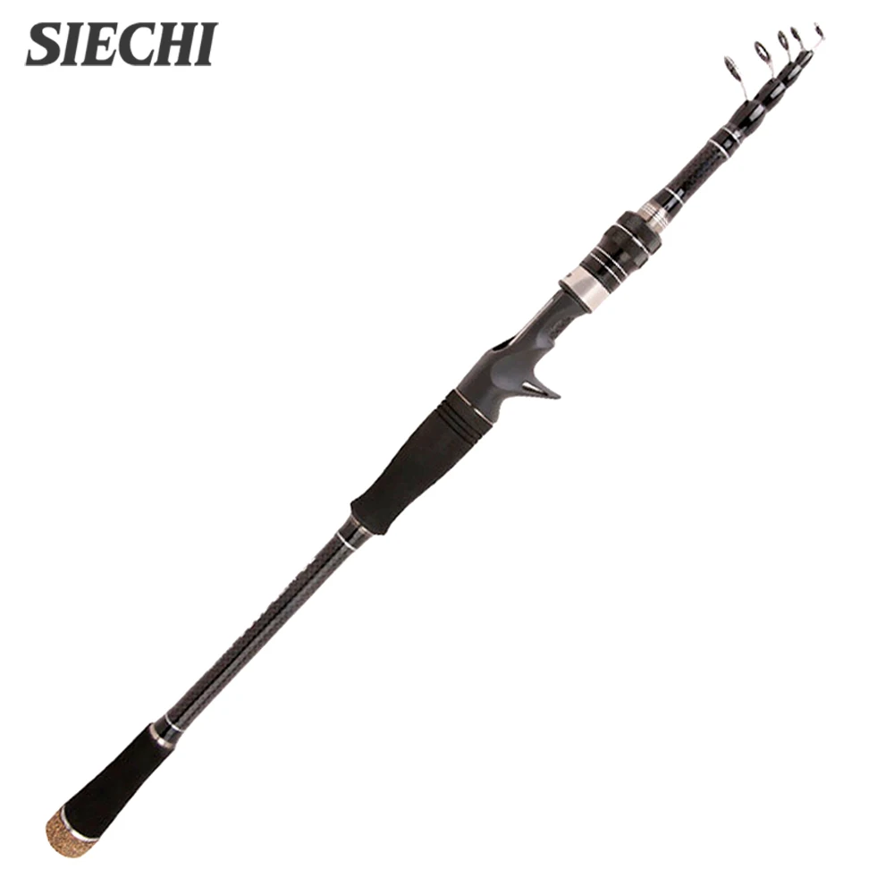 SIECHI Carbon Fiber Spinning Rod Telescopic Fishing Rod 1.8M 2.1M 2.4M 2.7M 3.0M Casting Lure Feeder Super Hard Pole Carp