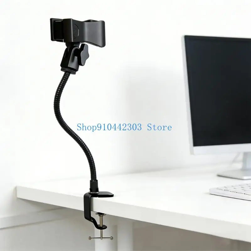 652F 데스크탑 마이크 스탠드 유연한 구즈넥 튜브 30cm 막대 1 50mm 두께의 안정적인 고정을위한 조절 가능한 클램프