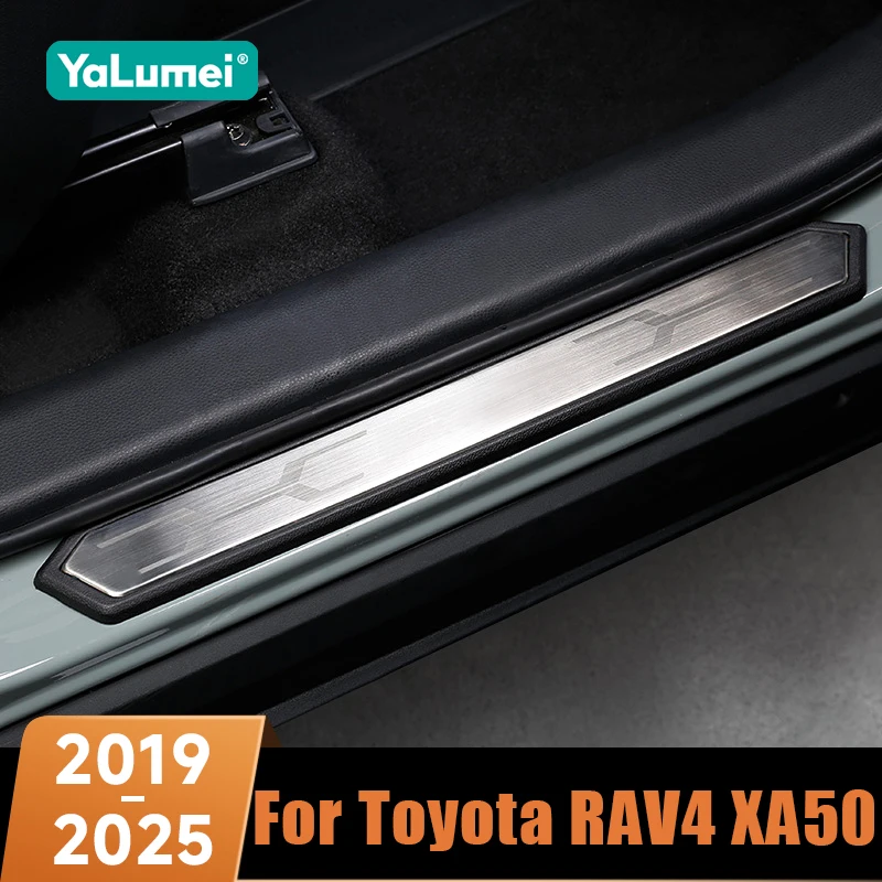 Premium Car Door Sill Scuff Plate Covers - Stylish Welcome Pedal Trim Accessories