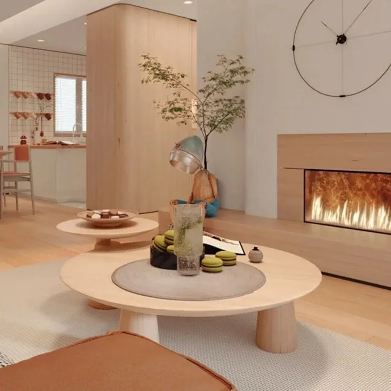 

Круглый журнальный столик в скандинавском стиле, большие и маленькие круги, комбинированное искусство, круги из массива дерева, итальянские круги