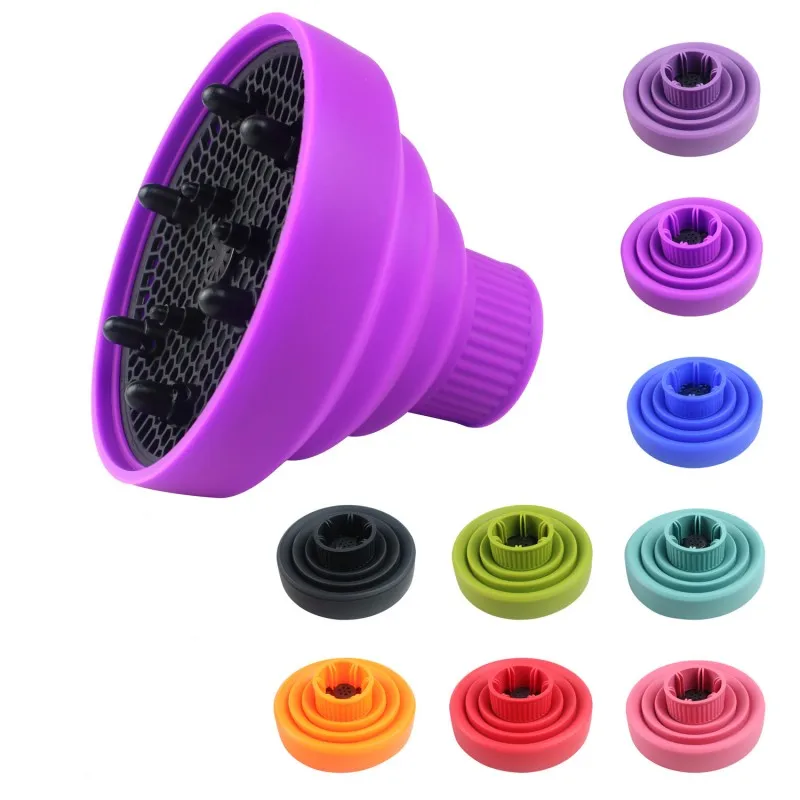 Silicone Hair Dryer Diffuser Cover Styling Universal Detachable Hair Curly Drying Blower Suitable 4-4.8cm Hairdressing Tools universal new free cylinder replacement valve oil seal tool sets other vehicle diagnostic tools sets multi function detachable v