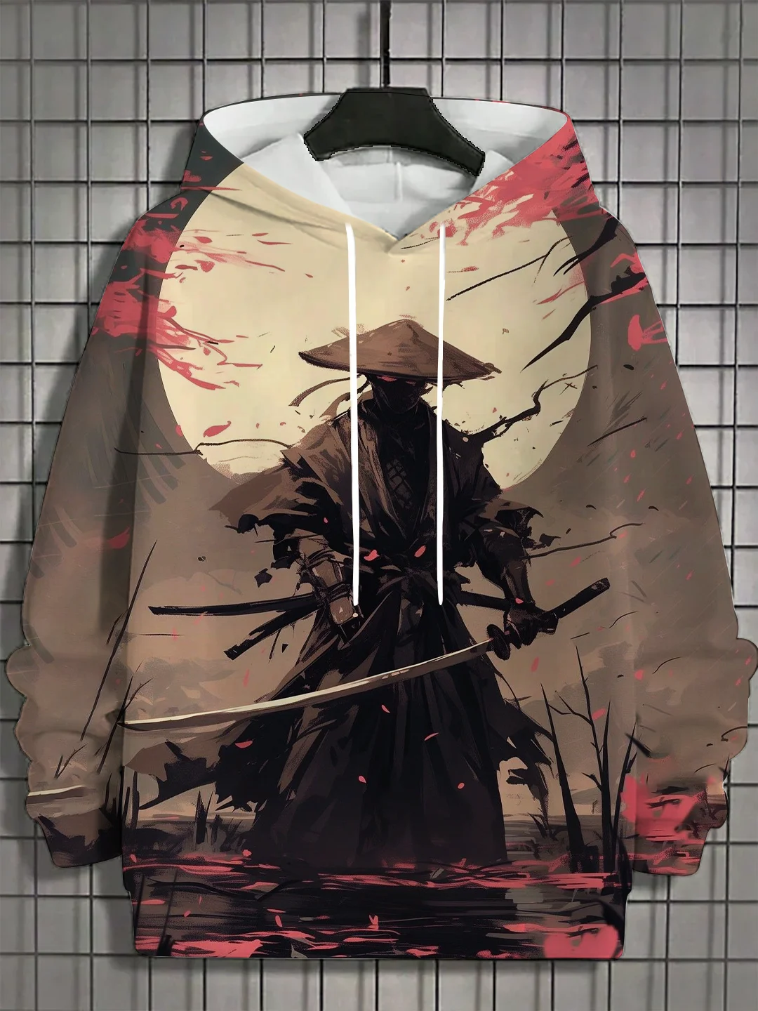 thumbnail image 1 of Sudadera con capucha para hombre nueva de otoño 2024 con estampado 3D de samuráis japoneses, sudadera con capucha de estilo hip hop de moda callejera, ropa para hombre, 1 of 4