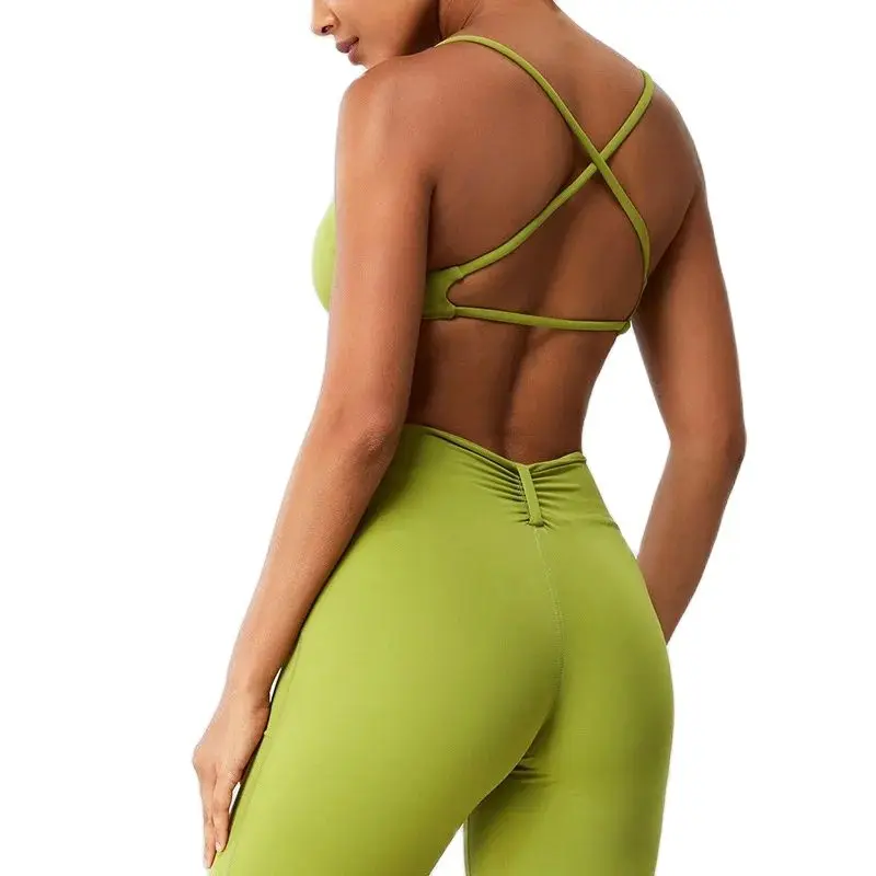 Spicy Girls Fashion Sports Style Square Neck Yoga Tank Top with Thin Straps Cross Back 2 Piece High Waist Fitness Pants spicy girls fashion sports style square neck yoga tank top with thin straps cross back 2 piece high waist fitness pants