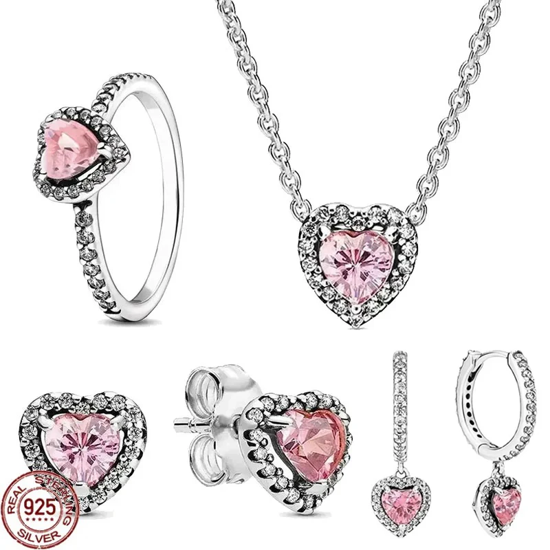 

Совершенно новое женское кольцо в форме сердца, серебряное очаровательное розовое кольцо для помолвки, милый свадебный подарок для подруги