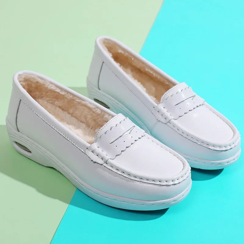 Sneakers Women Nurse White Shoes Women Comfortable Breathable Walking Shoes Female Flats Footwear Slip-On Casual Shoes