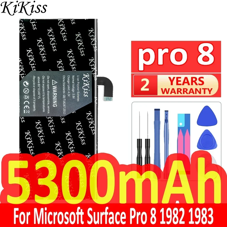 Batteria Potente Kikiss Da 5300Mah Pro 8 (96 Bta016H 96 Bta015H) Per Tablet Microsoft Surface Pro8 1982 Serie 1983