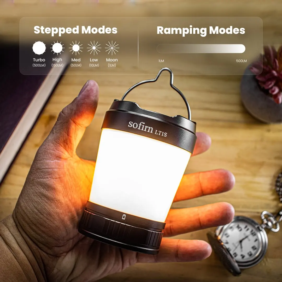 Sofirn LT1S Camping Light USB-C Rechargeable 21700 Lantern Powerful Torch 2700K to 5000K Power Indicator & Reverse Charge 1