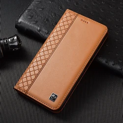 Premium Napa Genuine Leather Phone Case - Sleek and Durable Luxury Cover for Poco M4 Pro 4G (Brown)