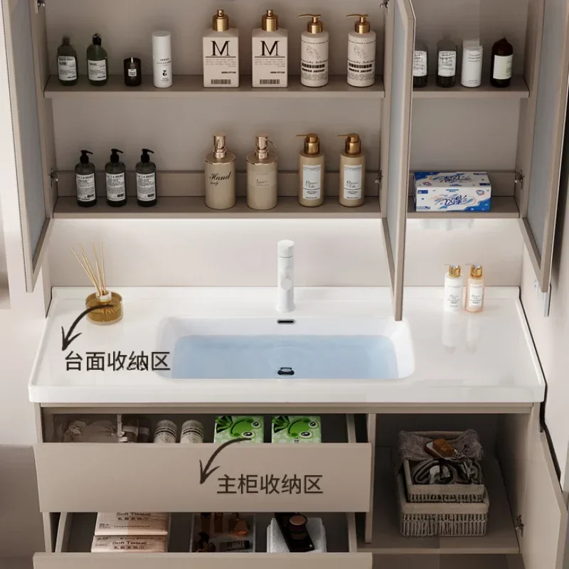 #Bathroom Furniture Home Washhand Stand Full Washbasin Set Modern Shower Cabinet Luxury Full Hovedskapet Furniture Bathroom