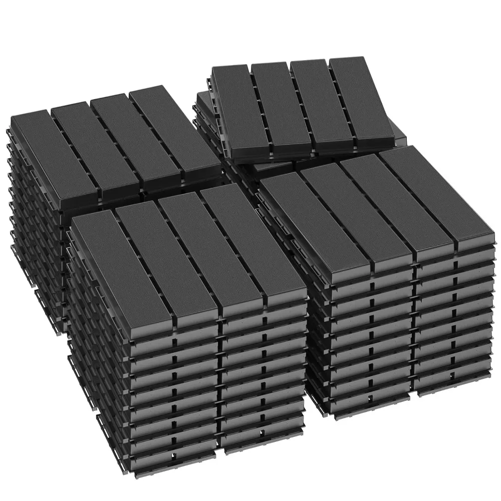 36 Pack Patio Deck Tiles Outdoor Garden Floor 12"x12" Waterproof Outdoor Flooring All Weather Use Exterior Terrace Floor Decking